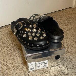 Azalea Wang Black Embellished Shoes